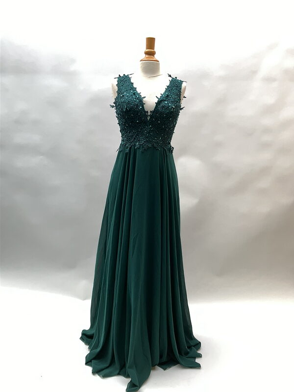 Groene lange jurk